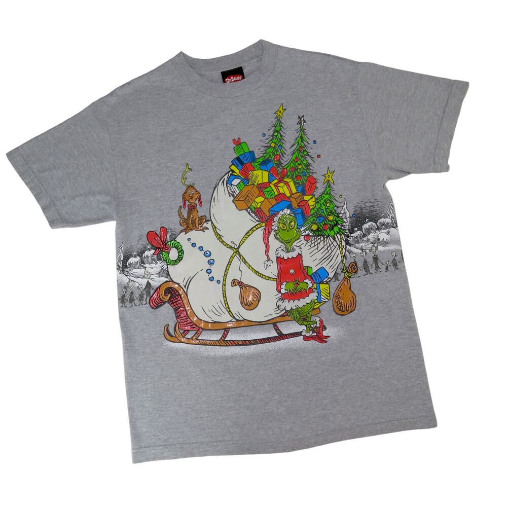 1990s Vintage Dr. Seuss The Grinch Graphic T-Shirt Vintage Tee Unisex Medium
